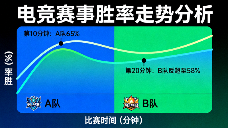 电竞赛事局势胜率走势曲线分析画面